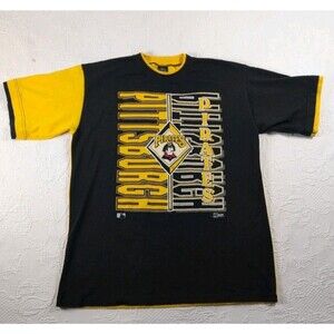 Rare Vintage Front Row Salem Pittsburgh Pirates Color Block Shirt XL 1992 MLB